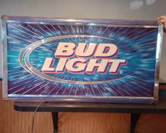 $275. Bud Light Oval In a Frame, BIG  SIGN, 