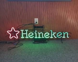 Red Star Heineken Neon Sign, $300., 