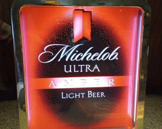Priced at $250., The Michelob Ultra Amber Glowing Beer Sign, 