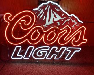 Asking only $300. for a vintage Coors Light Neon Sign, big format, not Small, 