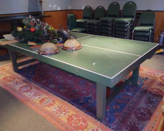A custom made Ping Pong Table, Price $250., one piece of plywood top, 