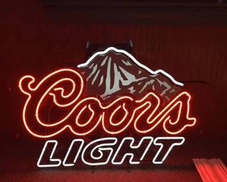 Priced at $300. for vintage Coors Light Neon Sign, 