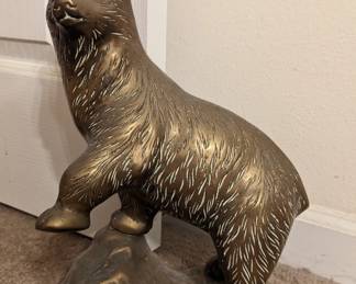 Brass Bear Door Stop
