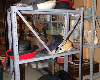 Hats and shelving both for sale.  We do have some of the hat boxes too.  Shelving boxes, we do not have