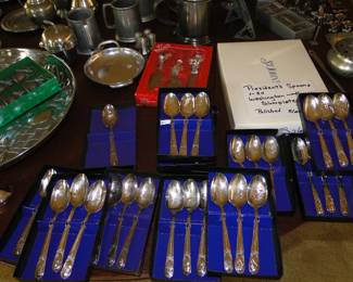 Pewter Presidents spoons.