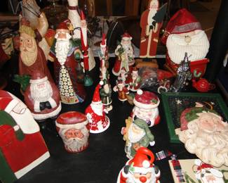 Many different versions of Santa