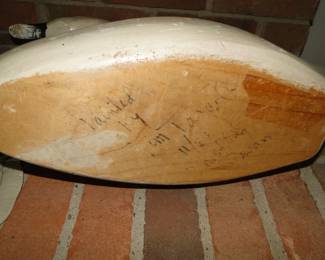 Tim Tariffe wood hand painted swans