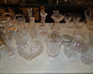 Cut and pressed glass pieces