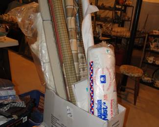 Bolts of quality fabric, and batting too