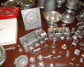 Small miniature little Pewter items as well.