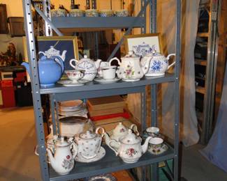 Shelving units are also for sale, oh and we got some teapots and teacups too