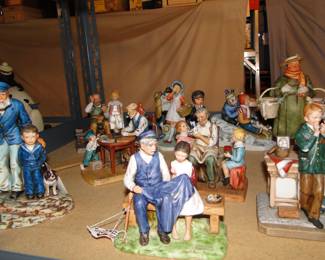 Vintage collectible Norman Rockwell figures
