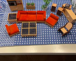 Mid Century Modern Doll House Furniture, created by Tomy Smaller