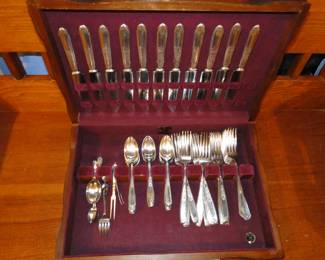 Silver plate place settings