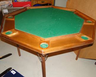 Vintage card, or poker table.  Family game night just got that much better!!