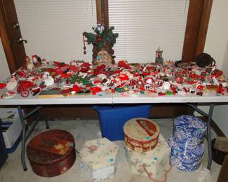 A very large variety of Christmas ornaments