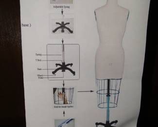 This is a male clothing form, of which clothing is made for the man.  It is not a dress form, but perhaps you could call it a suit form.  It is brand new, never used and in the original box, as you will see next