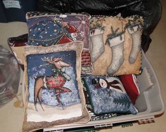 Decorative accent pillow and more for the holidays.