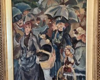 "The Umbrellas" by Pierre-Auguste Renoir framed print.