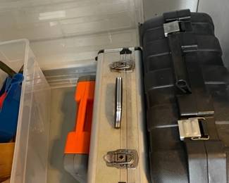 Empty tool boxes.