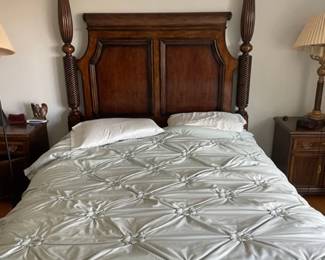 Drexel bed with matching end tables and bureau.