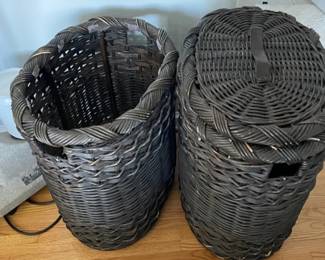 Laundry baskets.