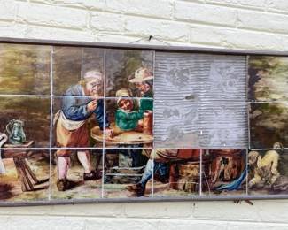 Decorative tile (a few tiles missing).