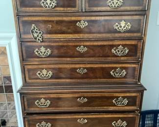 Drexel bed with matching end tables and bureau.