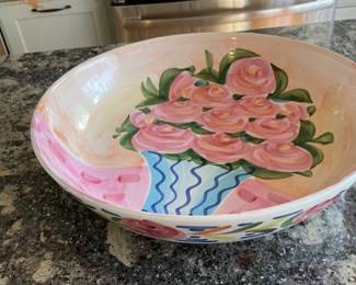 Hand-painted bowl made in Italy for Macy's.