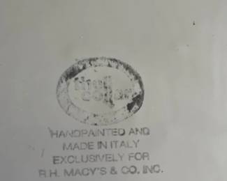 Hand-painted bowl made in Italy for Macy's.