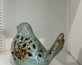 Porcelain tealight bird.