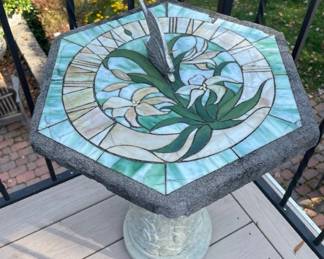 Tile top sundial.