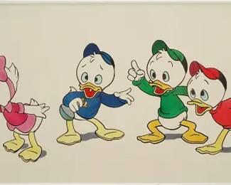 Disney Studios QUACK PACK Framed Original Drawing for Post Cereals
