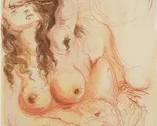 Dali, Salvador. DIVINE COMEDY Le Songe Signed Framed Woodcut Print
