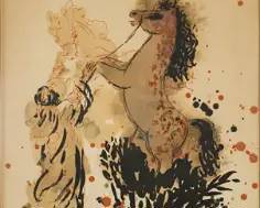 Rubin, Reuven. VISAGE D'ISRAEL Framed Israel Lithograph Print
