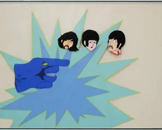 Yellow Submarine Framed Animation Cel THE FLYING GLOVE George, Paul and John
