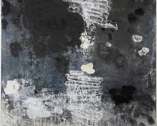 Artist Signed Post-Modern Expressionist Mixed Media Canvas Painting
