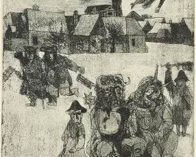 Wirtz, Anton. MYTHICAL MONSTERS MAKING NOICE Pencil Signed Framed Etching
