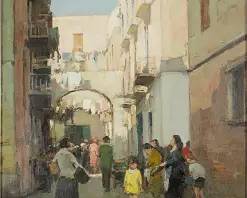 Sarine. THE YELLOW DRESS Framed European Oil on Masonite
