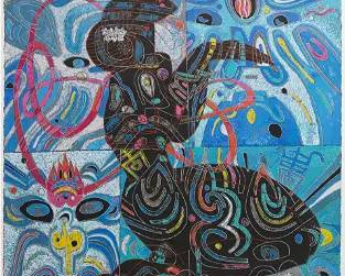 Jiang, Tiefeng. YOUNG GIRL OF TANG DYNASTY Framed Color Serigraph Print
