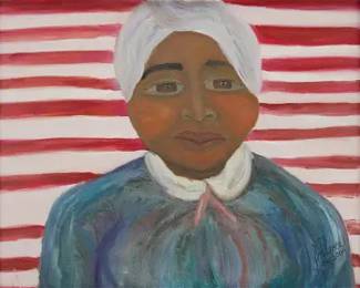 Pierce, J. AFRICAN-AMERICAN WOMAN 2004 Acrylic Painting on Canvas
