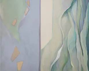 Young, Cynthia M. Large Abstract Colorfield Acrylic Painting on Canvas
