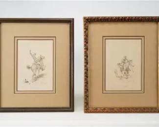 Euren, Barry. THE CHASE & FORWARD 1976 Limited Edition Etchings
