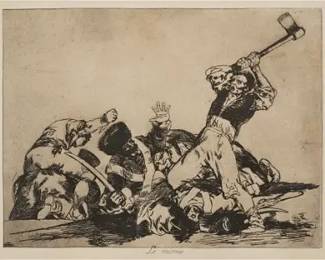 Goya, Francisco. Los Desastres de la Guerra: Lo mismo Framed Etching
