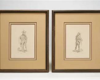Euren, Barry. TRAPPER 1 & 2 1976 Limited Edition Etchings
