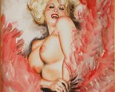 Berardinis, Olivia de. MONIQUE GABRIELLE Large Original Framed Watercolor
