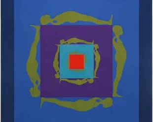 Trova, Ernest. FALLING MAN Pace Gallery Framed Silkscreen Print
