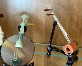 Vintage miniature Jade Musical Instruments
