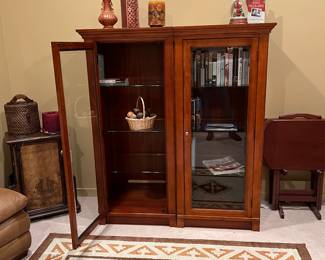 THOMASVILLE GLASS FRONT CABINETS BOOKCASES, BUY ONE OR TWO (PUT THEM TOGETHER AS SHOWN)