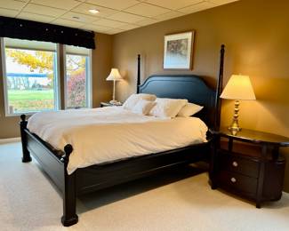 BEAUTIFUL King size bedroom set with large tall dresser and mirror. All pieces priced individually.